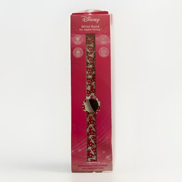 Disney Minnie Mouse Bow Apple AirTag Watch Wrist Band Size 9.6’’ New - Picture 1 of 8